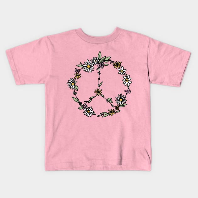 Watercolor Peace Sign Tapestry Kids T-Shirt by aterkaderk